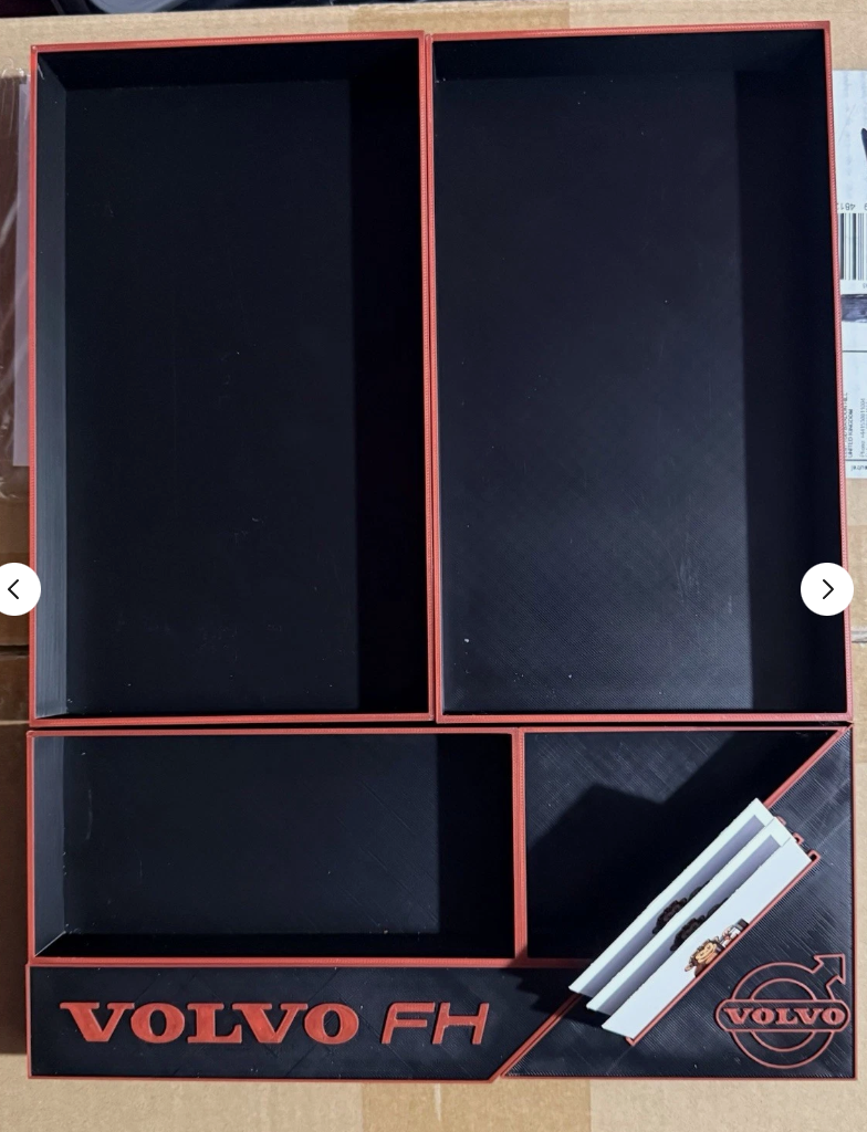 Volvo FH Drawer Organiser - Custom 3D Printed Dashboard Insert with Card Slots