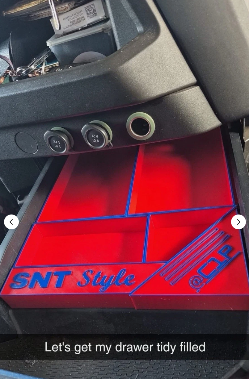 Volvo FH Drawer Organiser - Custom 3D Printed Dashboard Insert with Card Slots