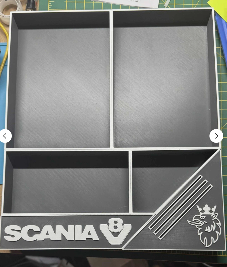 Scania Next Gen V8 Drawer Organiser - 3D Printed with Fuel Card Slots | Choose Colours