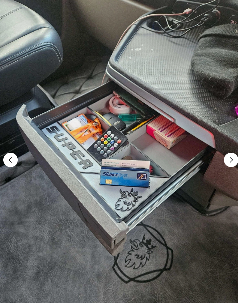 Scania Next Gen S-U-P-E-R Drawer Organiser - Custom 3D Printed Dashboard Insert with Card Slots