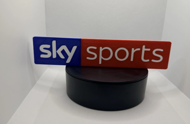 Sky Sports Sign - 3D Printed Wall Decor for Man Cave, Home Bar & Sports Room