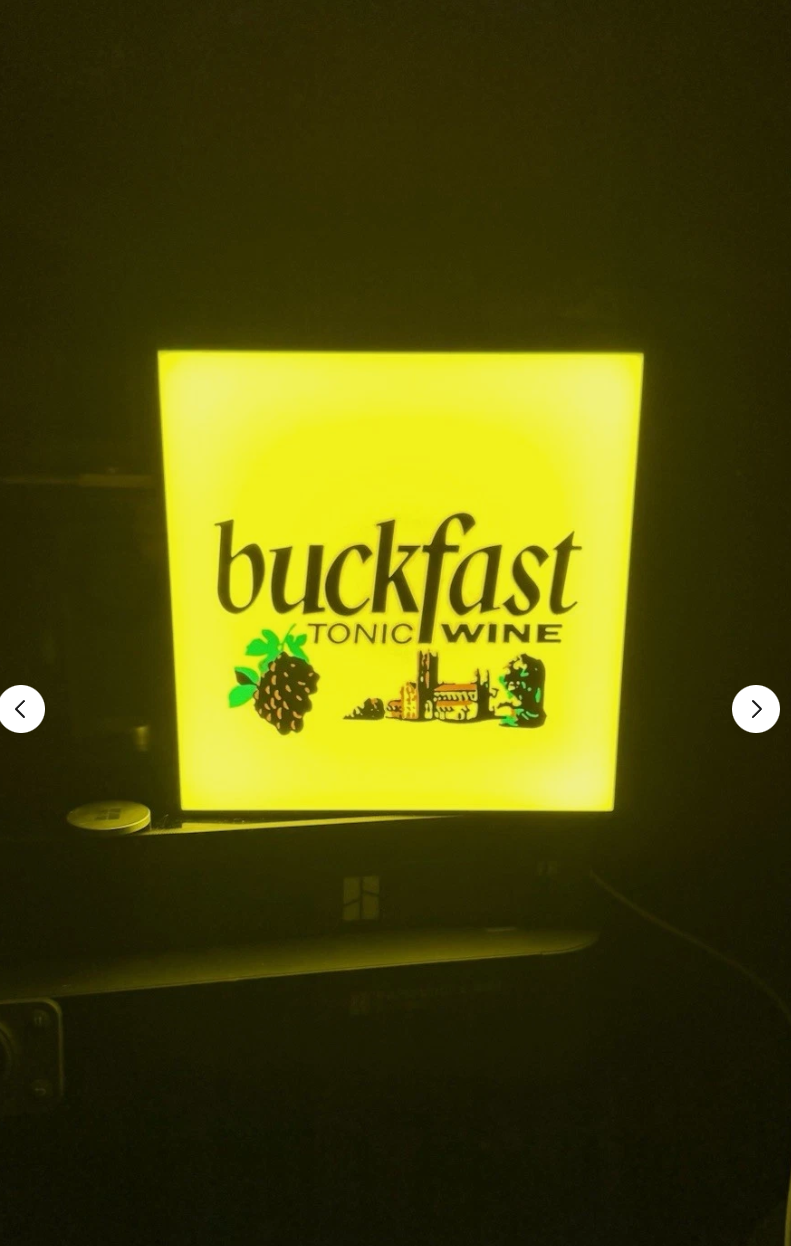 Buckfast Tonic Wine LED Light Box - USB Powered 3D Printed Sign for Home Bar & Man Cave