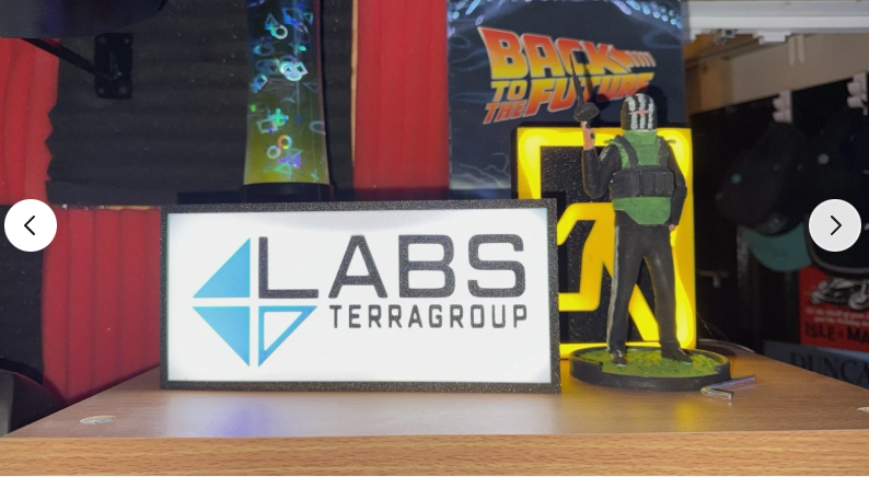 Escape From Tarkov Terragroup Labs LED Light Box - USB Powered 3D Printed Gaming Sign