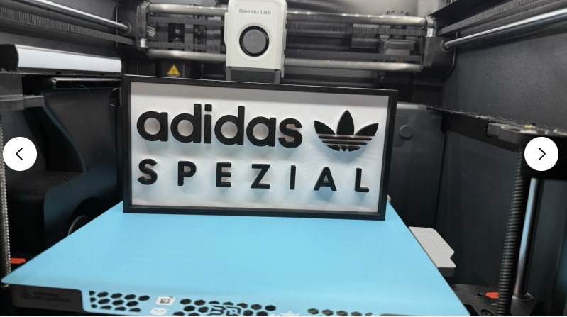 Adidas Spezial Sign - 3D Printed Retro Wall Decor (23cm x 12cm) for Man Cave & Bedroom