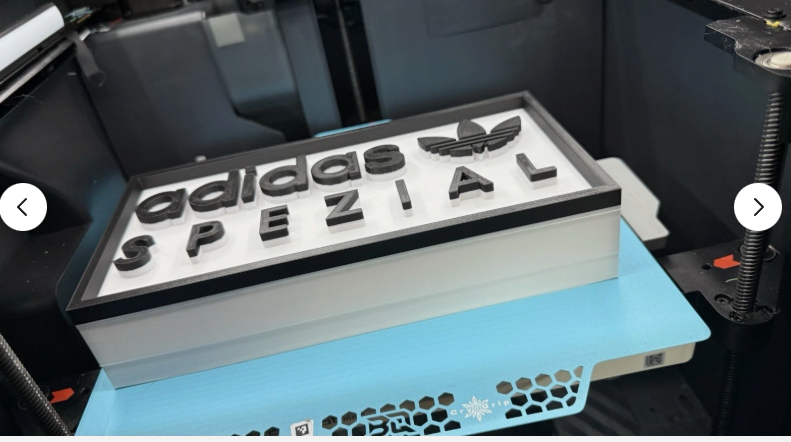 Adidas Spezial Sign - 3D Printed Retro Wall Decor (23cm x 12cm) for Man Cave & Bedroom