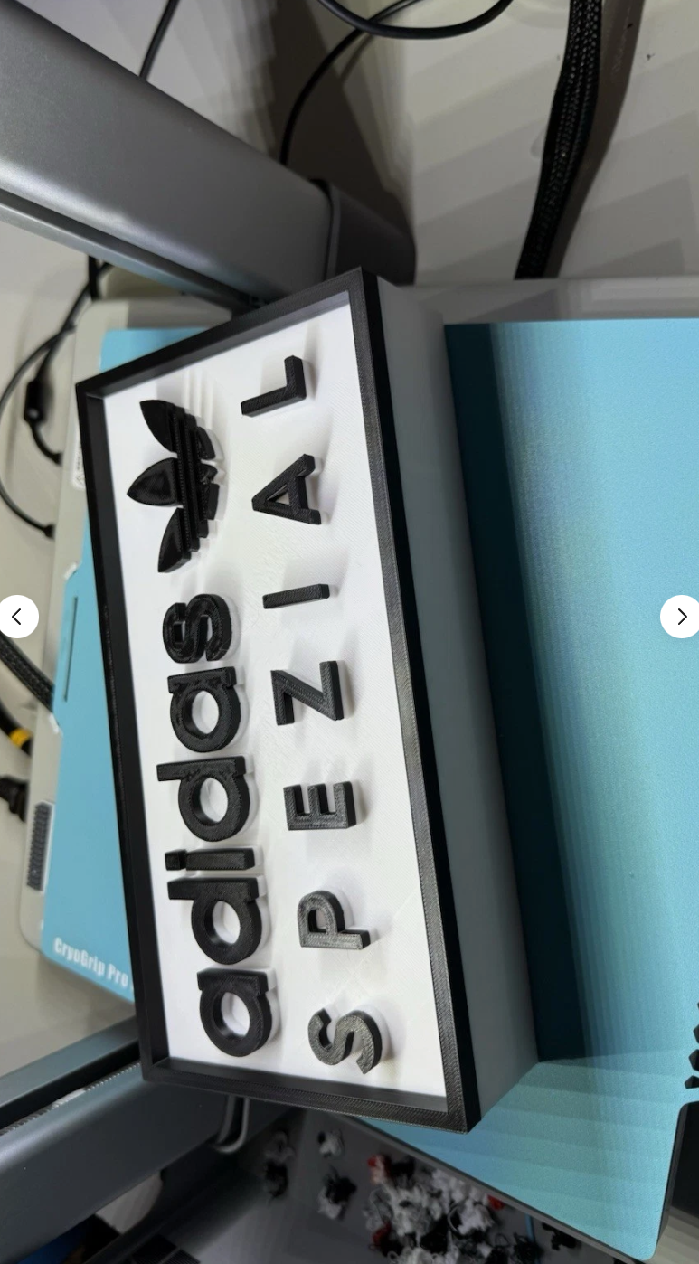 Adidas Spezial Sign - 3D Printed Retro Wall Decor (23cm x 12cm) for Man Cave & Bedroom