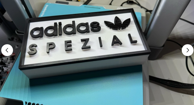 Adidas Spezial Sign - 3D Printed Retro Wall Decor (23cm x 12cm) for Man Cave & Bedroom
