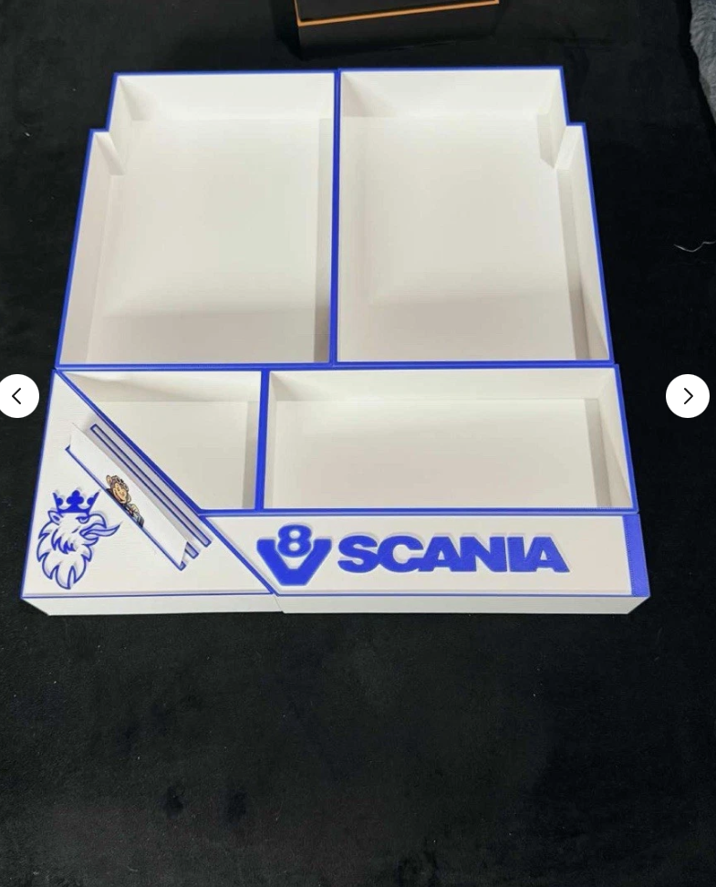 Scania R Series V8 Drawer Organiser (2010-2016) - Custom 3D Printed Dashboard Insert