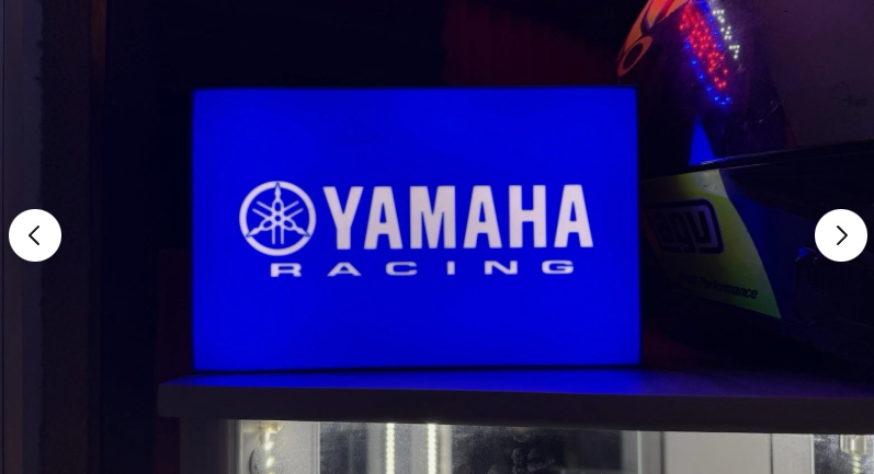 Yamaha Racing LED Light Box - USB Powered 3D Printed Sign for Garage & Man Cave