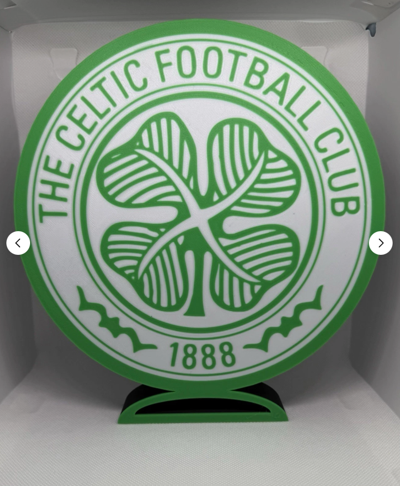 Celtic FC LED Light Box - USB Powered 3D Printed Sign for Man Cave & Home Bar
