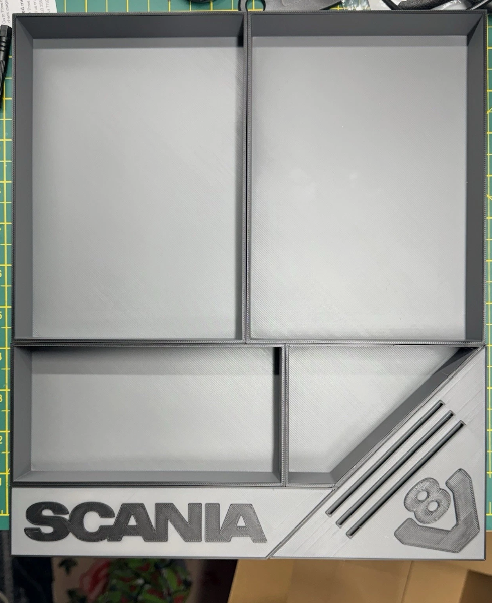Scania Next Gen V8 Drawer Organiser - Custom 3D Printed Dashboard Insert with Card Slots